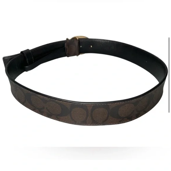 Coach New York Signature C Buckle Belt in Chestnut Brown Size XL - Picture 7 of 13